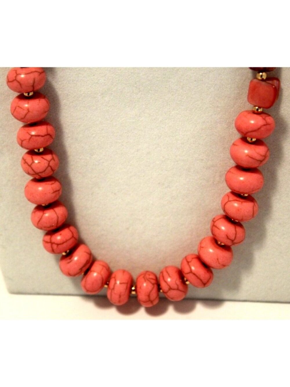 Style & Co Gold Tone Carol Pink Bead Necklace New with Tag $32.50 - Picture 4 of 9